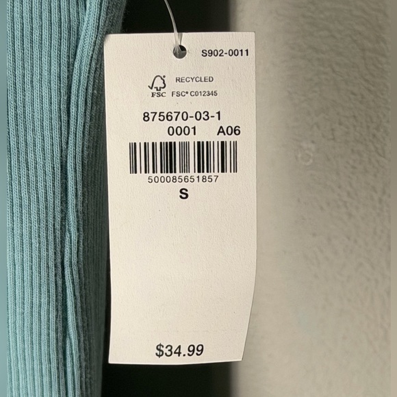 NEW Old Navy Fitted Rib Knit Midi Cami Dress Geyser Blue S Bodycon Minimalist - Picture 6 of 10